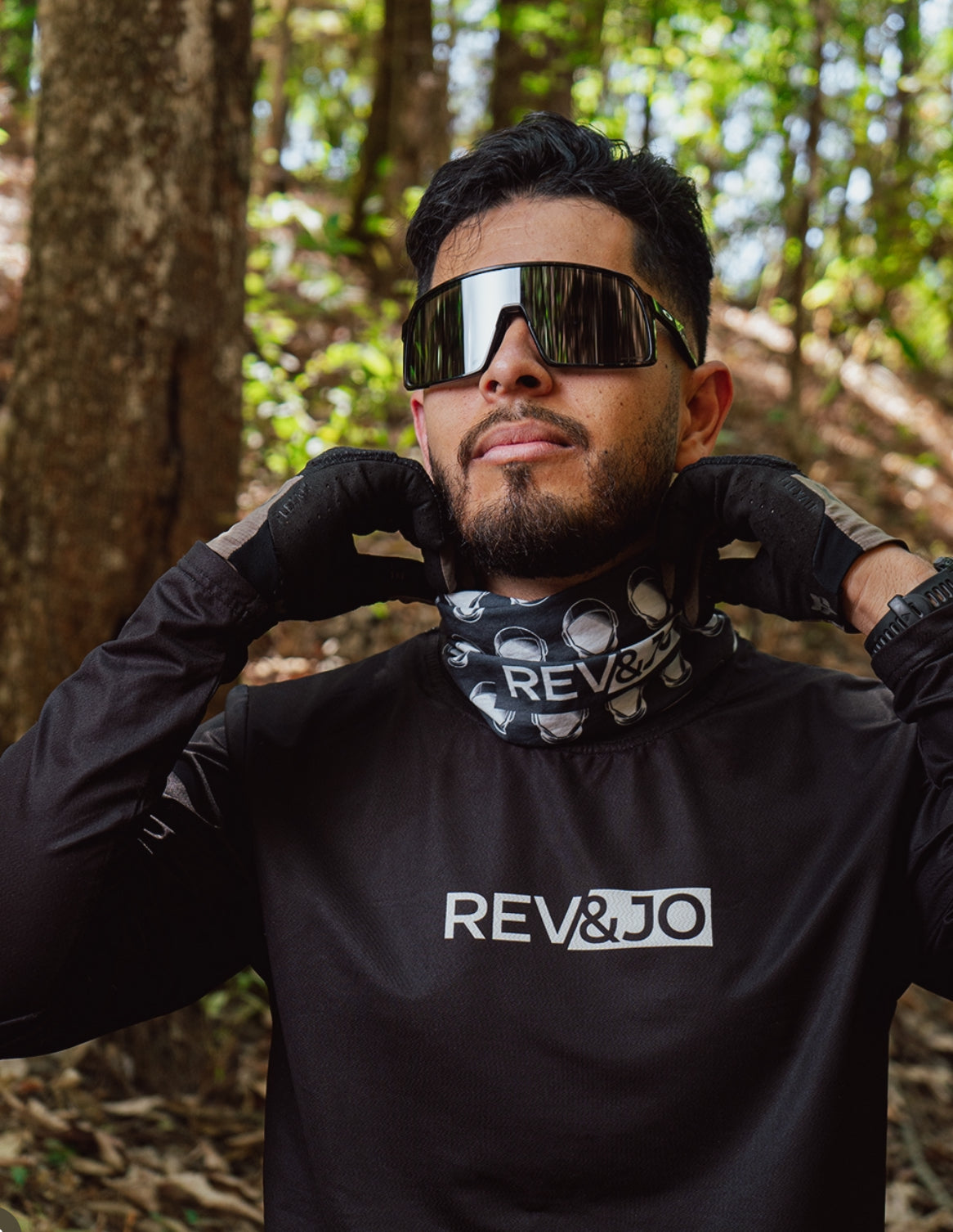 Jersey manga larga MTB Negro | Para hombre