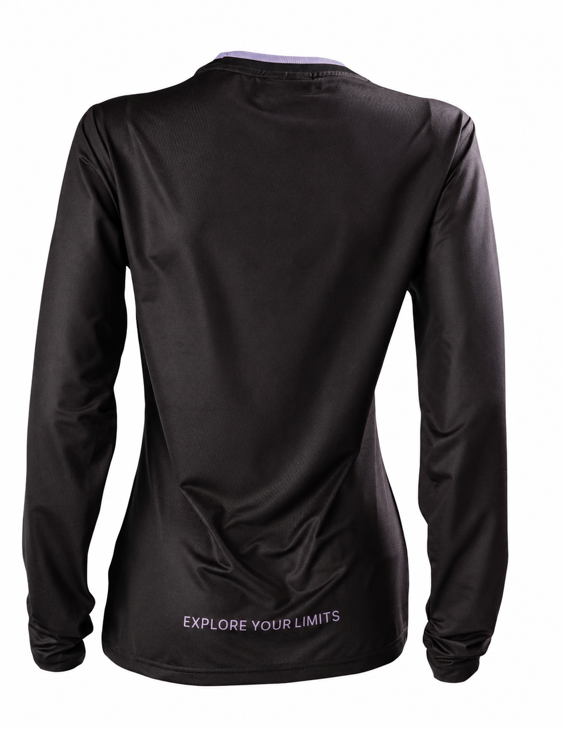 Jersey manga larga MTB negro lila| Para mujer