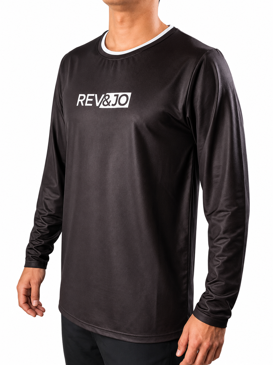 Jersey manga larga MTB Negro | Para hombre