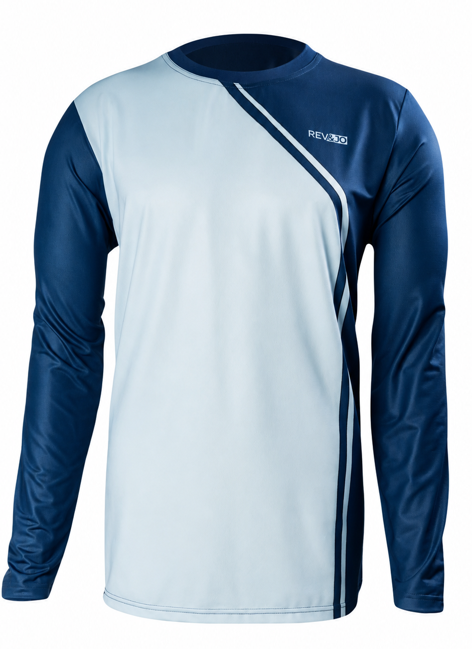 Jersey manga larga MTB Azul | Hombre