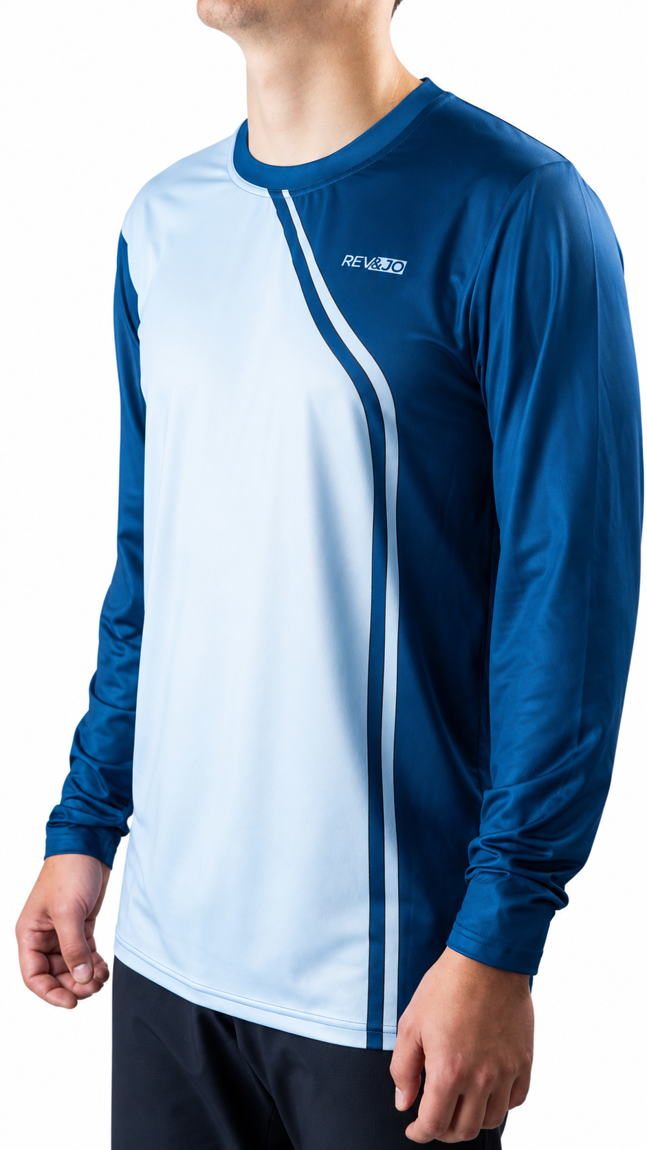 Jersey manga larga MTB Azul | Hombre